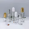 収納ボトル15ml 20ml 30ml 50mlファインオイルボトルプレスポンプドロッパー透明なタイプエッセンス卸売