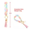 Keychains Lanyards Acrylic keychain colored tassel for keys suitable women men bracelets keychains charm fashion jewelry Q240403