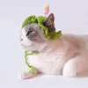 Appareils pour chiens Headgear Pet Anim Admable Facile à porter Chatte à lacets de tournesol pour chats Chiens Headswear Outdoor Voyage