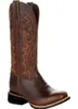 MEN039S -Stiefel hohe Barrel Stickerei Retro Frauen039s Wide Head Western Cowboy Boots8013551