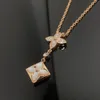 New High Quality Luxury Designer Jewelry Four Leaf Clover Necklaces Pendants Mother-of-Pearl for Women gold Necklaces Girl Valentine's Mother's Day Engagement Gift