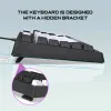 Keyboards HXSJ A877 Wired K87 RGB Streamer Mini Gaming Keyboard Adjustable Backlit 25Key ConflictFree Membrane Keyboard for Game/Office