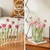 Vases Nordic Glass Vase Flower Aesthetic Ikebana Design Tall Hydroponic Transparent Luxury Modern Vasi Home Decoration WK50VA