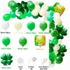 St Patricks Day Green Balloon Garland Kit White Latex Balloons Clover Festival Party Decoration 240328