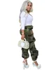 Women's Pants 2024 Camouflage Pocket Casual Ruffles Young Safaristy Style Nature Free High Waist Women Long Cross
