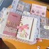 Notebooks Kawaii Loose leaf A6/A5 Retro Lace Binder Notebook Journal Agenda Planner 6 holes Diary School Cute Stationery Notepad