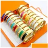 Bangle Gold Braclet Designer smycken manschettklassiker bra kvalitet rostfritt stål spänne mode män kvinnor charm lyxarmband si dhk6f