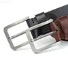 Bälten Medyla Natural Leather Mens Belt gjord av högkvalitativt material Hårt stålspänne Original läderbälte Lämpligt för jeans och avslappnad byxor C240407