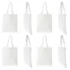 Storage Bags 8 Pcs Shopping Pouch Handbag Simple Blank Tote Foldable Canvas Sublimation Christmas Gift Print Compression Pack