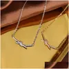 Hanger kettingen Hoogwaardige ontwerper voor vrouw Classic Gold Ploated Europe America America Fashion Knot Diamond ketting Wedding Party Val Dh4pi