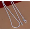 925 srebrny naszyjnik moda 3 mm łańcuch węża srebrna biżuteria naszyjnik