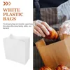 Sacs de rangement 50 PCS Sac fourre-tout Scelable Toast Toast Small Plastic Shopping White Retail Store Package