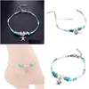 Anklets Fashion Simple Trend Handmade Alloy Crystal Starfish Beach Anklet Drop Delivery Jewelry Dhtvf