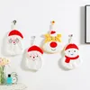 Towel Christmas Hand Towels Coral Velvet Cartoon Santa Claus Snowman Design Classic Kitchen Bathroom Supply Year Gift 26x20cm