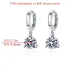 Anneaux Minween 0,52 cm boucles d'oreilles Moisanite Moisanite Cut Brilly Cut pour les femmes classiques 3 PRONG MARIAGE FINE BIELRIE S925 STERLING SILP