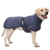 Appareils pour chiens Super Veste tiède Vêtements épais Tentillage de vêtements pour animaux de compagnie réfléchissant avec collier élevé pour les grands chiens moyens Greyhound