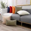 Pillow Soft Solid Short Plush Velvet Cover Ivory Navy Orange Green Grey Red Tan Pink White Case For Home Decration 45x45