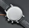 AAA Högkvalitativa herrklockor kvartsrörelse pilot titta på alla ringer arbete kronometre armbandsur läder rem rostfritt stål case clock montre de luxe dhgate p005