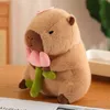 Filmer TV Plush Toy Kawaii Capybara Plush Toy Lovely Capybara Turn To Dinosaur Rabbit Unicorn fylld docka Soft Cartoon Animal Pillow Kids Girl Gift 240407