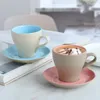 Kopjes schotels Noordse stijl vorstzuiverheid keramische latte koffiemug sets sets kleine espresso cappuccino café café xicara theekopje tasse tazas
