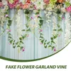 Dekorativa blommor 2st Artificial Vine Garland Hanging Decorations Fake Floral for Wedding Arch