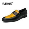 Casual Shoes 38-48 Loafers Men Non-slip Penny Light Comfortable PU Leather Big Size Black Yellow Mocasin Homme