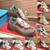 Fashion OG Designer Gucci Rhyton Shoes guccir Red Green GG Ivory Canvas Leather Beige Ebony Luxury【code ：L】Cloud Platform Sneakers Vintage Trainers