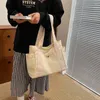 Bakken vrouwen canvas schoudertas tas handtassen voor vrouw 2024 grote student blanco massief kleurstoffen shopper boektassen stof bolsas