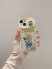 2024 عيون كبيرة لطيف الرمال الرمل والرسوم المتحركة Minion Apple Phone Case 13iphone11 anti fall 12promax full soft shell لطيف لطيف