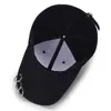 Kogelcaps unisex metalen ring ademende golf hoed dames buitensporten sunhat gotische punk stijl knop zon hoed zomer Q240403