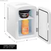 Freiner mini portable de réfrigérateur personnel blanc portable ou chaleur fournit un stockage compact pour les collations de produits de soin ou 6 canettes de 12 onces Y240407