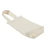 Shopping Bags 100pcs Plain Single Canvas Wine Bag With Handle Blank Two Bottle Gift Tote Reusable Washable Carrier