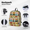 Backpack Ticket para montar os trens em mochilas brancas garotas bookbag bag estudantes bolsas escolares desenho animado rucksack laptop ombro