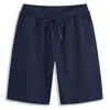 Brand Mens Bermuda Cotton Shorts Grey Black Elastic Waist Sports Plus size di allenamento allentati maschi a casa 240407