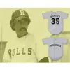 Monty Brewster 35 Hackensack Bulls Grey Baseball Jersey Brewster'sMillions Stitched