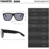 Lunettes de soleil New Mens Mens Polaris Sunglasses Square Plastique Plastique Pêche extérieure Verres Réflexion