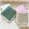 Blankets Swaddling Soft And Comfy Baby Blanket With 6 Layers Of Muslin Lace Perfect For Ddling Car Seat Er Or Poshoot Props Drop Deliv Otimz