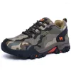 Freizeitschuhe Outdoor Mode -Sneaker Armee grüne Paare Leinwand Camouflage bequeme Männer atmungsaktive Wanderschuhe große Größe große Größe