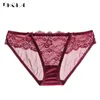 Fashion 3 Piece LowRise Briefs Lace Transparent Beige Black Burgundy Sexy Underwear Ultrathin Embroidery Women Panties XL L M S 240407