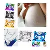 Navelklockknapp ringer Zircon Titanium Steel Gaby Justerbar skruv Fake Nipple Ring Non Piercing Body Jewelry for Women Faux Roun DHE0M
