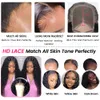 Deep Wave full Lace Front Wigs Human Hair HD Transparent Lace Frontal Wigs 4x4 Pre Plucked 180% Density Curly closure Wig for Women Wet and Wavy Wigs