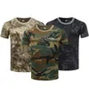 Hommes décontractés à manches courtes tactiques T-shirts T-shirt camouflage T-shirt rapide Dry Outdoor Top Tees Cargo T-shirt Vêtements masculins 240407