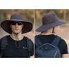 Wide Brim Hats Bucket Hats Mens Waterproof Fabric Mountaineering Hat Male Anti-UV Sun Hats Outdoor Fishing Cap Wide Brim Caps Bucket Hat Boonie Hat Gorros 240407