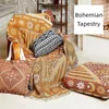 Utomhus Jacquard Tapestry Camping Filt Dekorativ picknickmatta Bohemisk tråd täcke multifunktionell soffa fritidsfiltar 240326