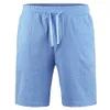 KB Mens Cotton Linen Shorts Pants Man Summer Breattable Solid Color Trousers Fitness Streetwear S3XL 240407