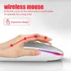 MICE Bluetooth Wireless Mouse PC Laptop iPad Tablet LAD LED RGB BACKLACHT 2.4G USB Portable Game Console H240407