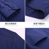 Camisas casuales para hombres Autumn Men Trabajo de tamaño de talla grande Camisa a rayas Manija larga Gran de gran tamaño 7xl 8xl Vestido azul 9xl 10xl 12xl