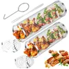 Roestvrij staal BBQ Grill Basket set cilinder barbecue rooster camping picknick kookgerei voor het grillen van groenten vlees vis zeevruchten 240325