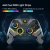 ゲームコントローラージョイスティックEasysmx X15 Windows PC Switch android/iOS RGB Hall Effect Q240407用ワイヤレスPCコントローラーBluetoothジョイスティックゲームボード