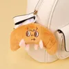 Portachiavivo porta chiavi Croissant Keychain Keys Organizzatore Ladies Bag Fashion Decoration Ins Auto Keyring Anello a sospensione Pane divertente